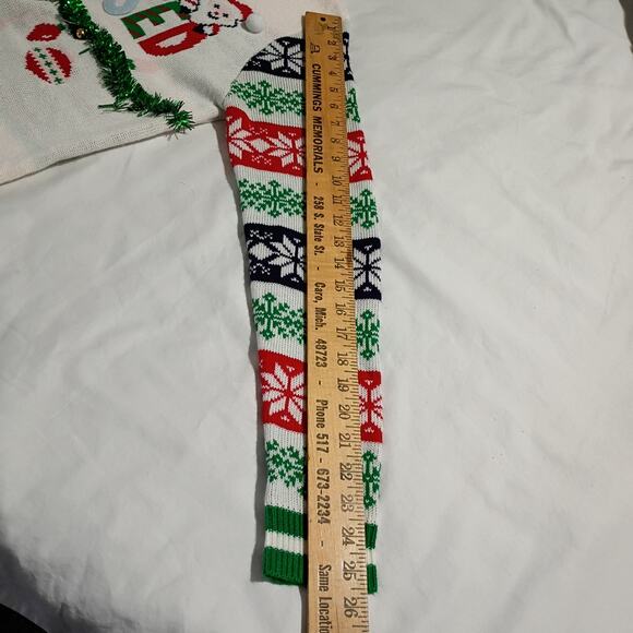 Ugly Christmas Sweater Kids L (11-13) BLESSED 3D Garland Sequins PomPoms - Picture 7 of 9